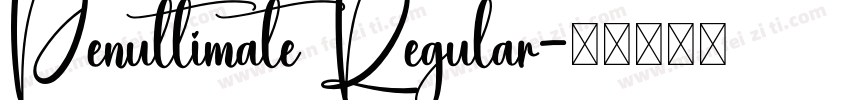 Penultimate Regular字体转换